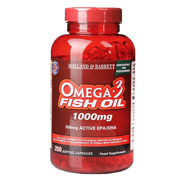 Holland & Barrett Omega 3 Fish Oil 1000mg 250 Caps